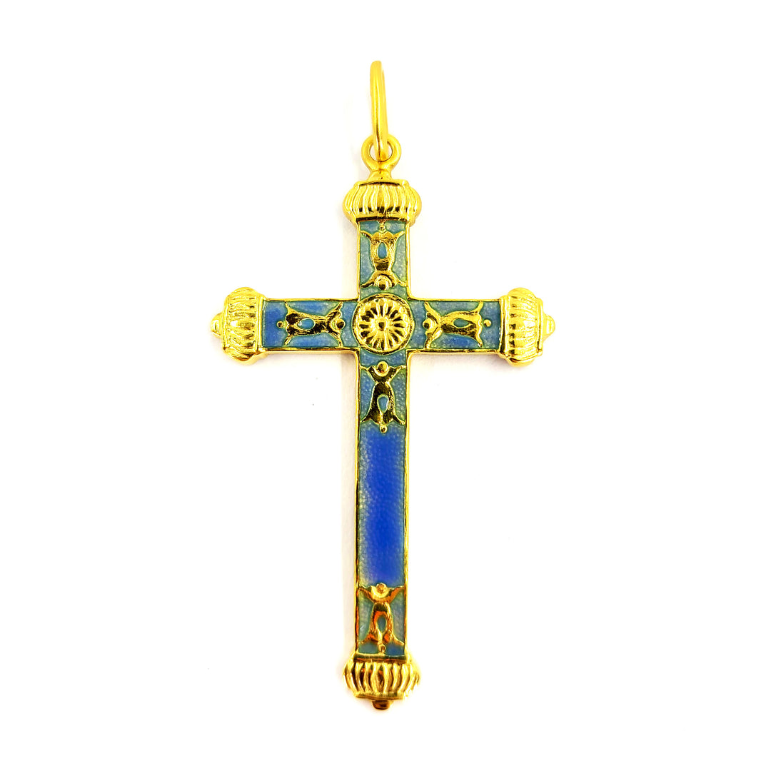 Blue Enamel Cross