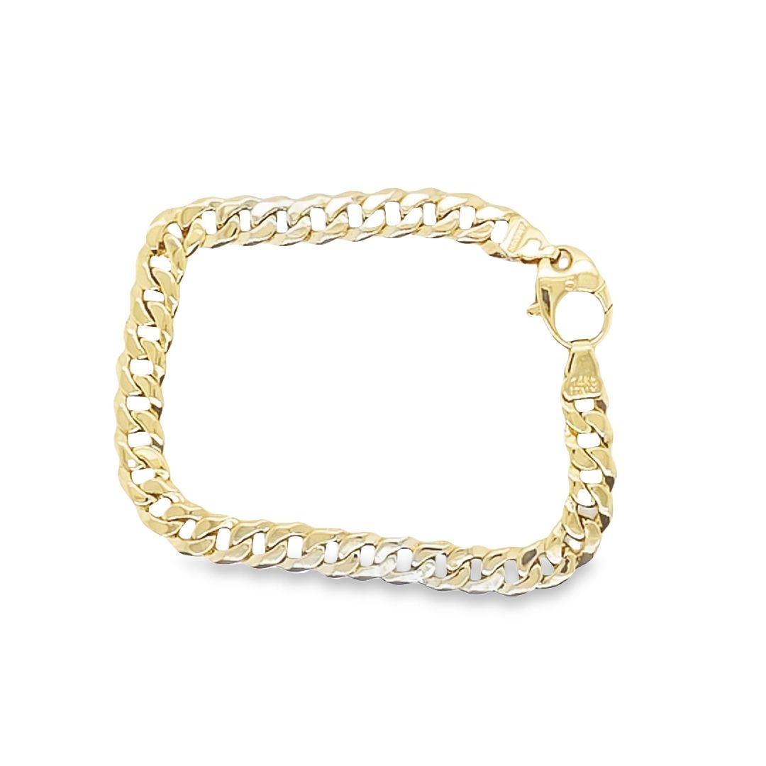 7.7mm Solid Curb Link Bracelet