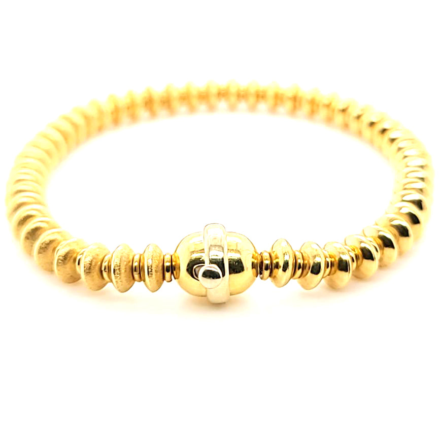 Satin Finish Yellow Gold Bracelet