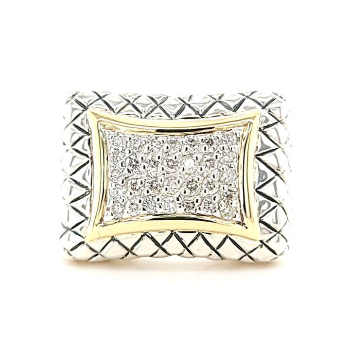 Pave Diamond Cushion Ring