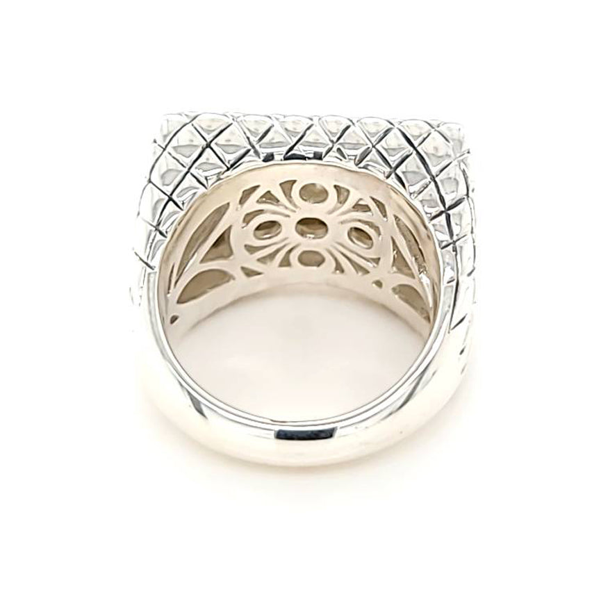 Pave Diamond Cushion Ring