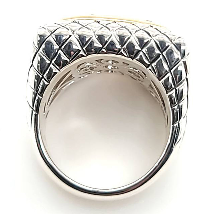 Pave Diamond Cushion Ring