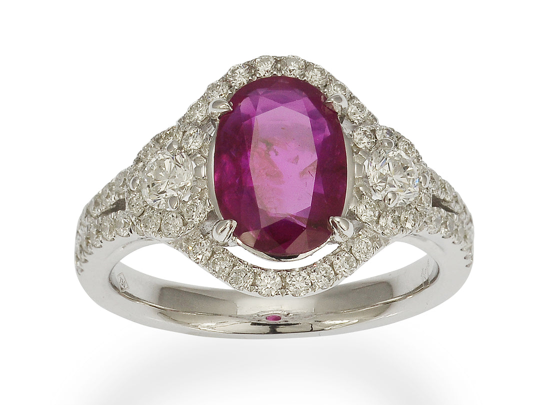 Unheated Burmese Ruby Ring