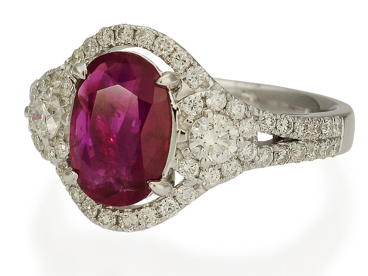 Unheated Burmese Ruby Ring