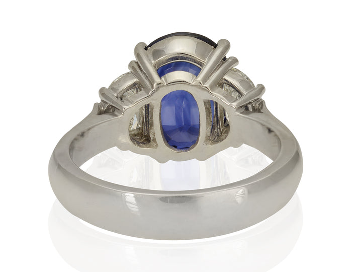 Royal Blue Sapphire and Diamond Ring