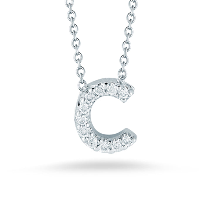 Tiny Initial ''C'' Necklace