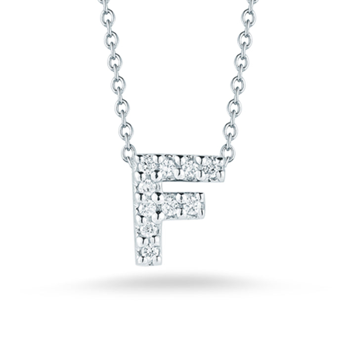 Tiny Initial "F" Necklace