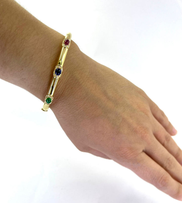 Cabochon Bangle Bracelet