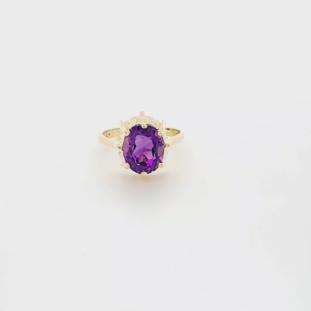 Oval Amethyst Ring