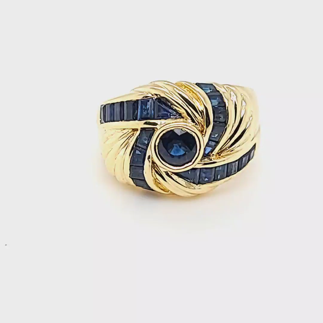 Sapphire Swirl Ring