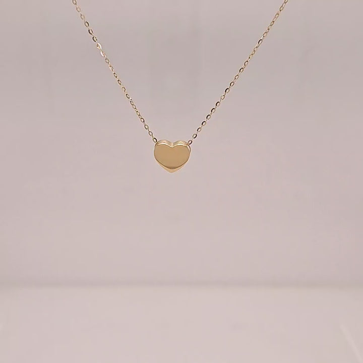 Gold Heart Pendant Necklace