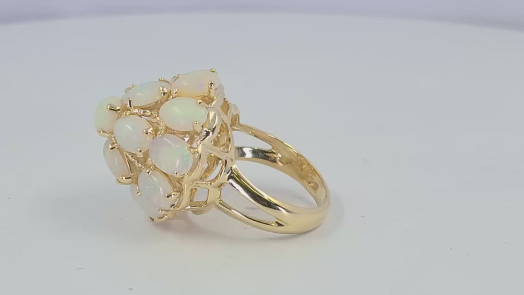 Opal Pyramid Ring