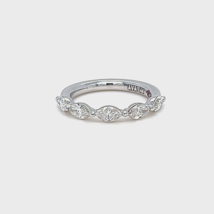 Horizontal Marquise Diamond Band