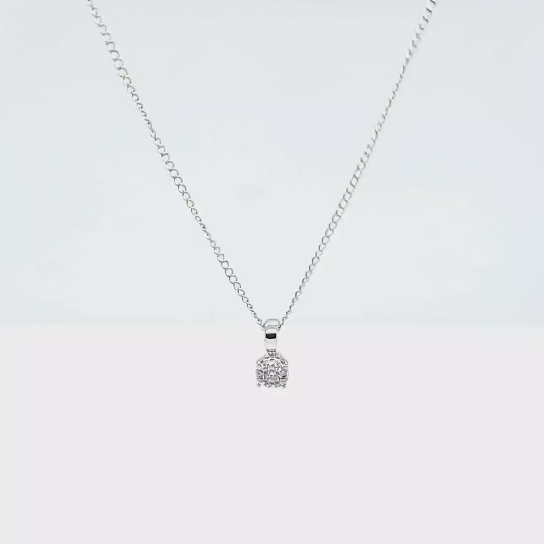 0.10 Carat Diamond Cluster Pendant