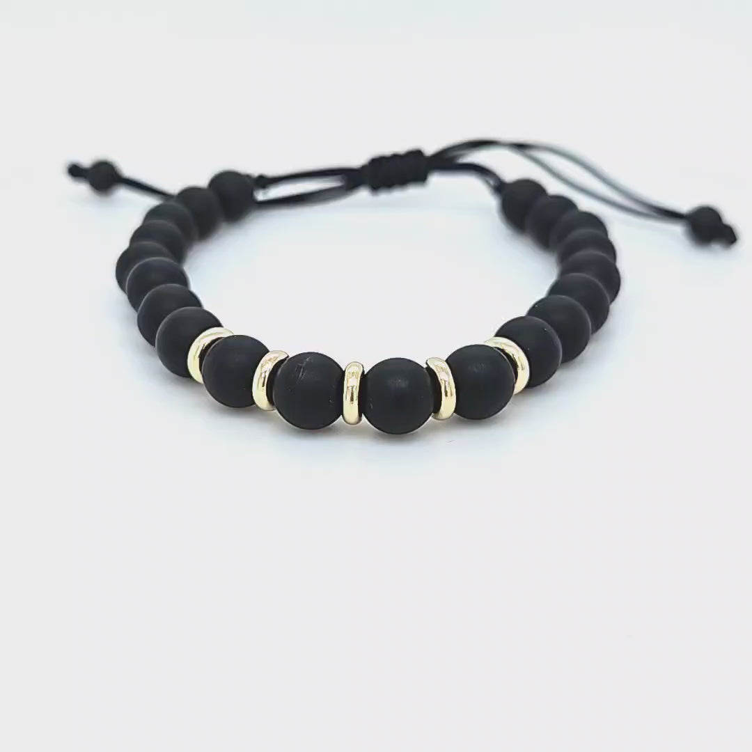 Onyx Bead Bracelet