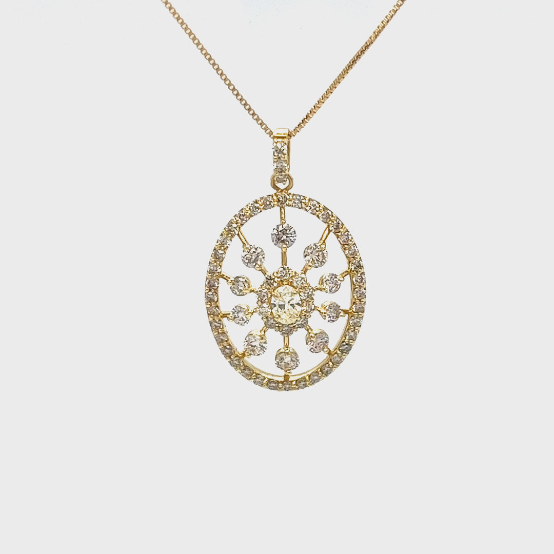 Diamond Starburst Pendant Necklace