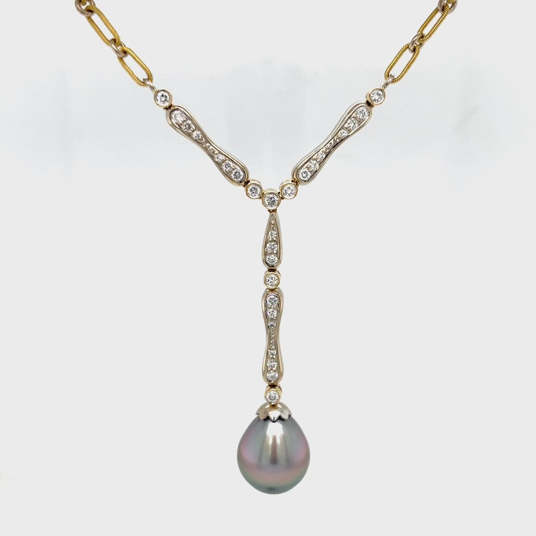 Tahitian Pearl and Diamond Necklace