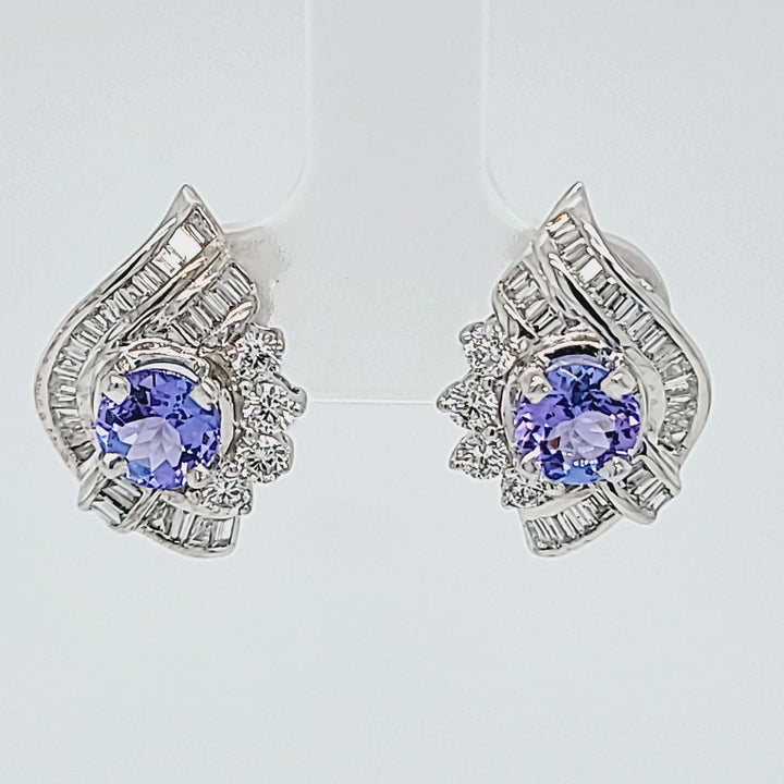 Tanzanite and Diamond Earrings