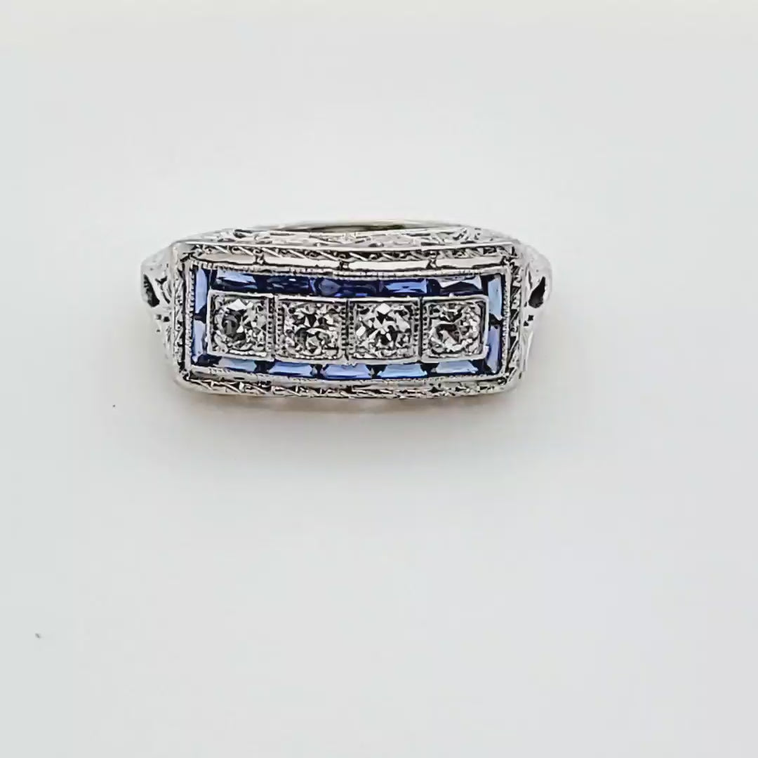 Diamond and Sapphire Band