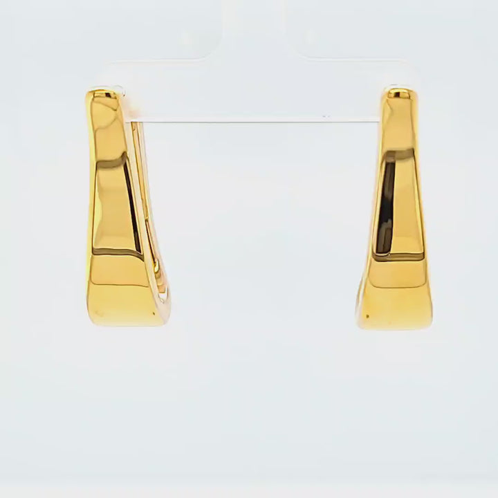 Tapered Long Hoop Earrings