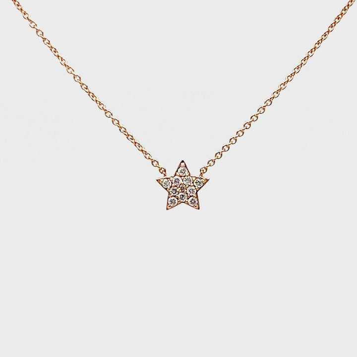 Pave Diamond Star Necklace