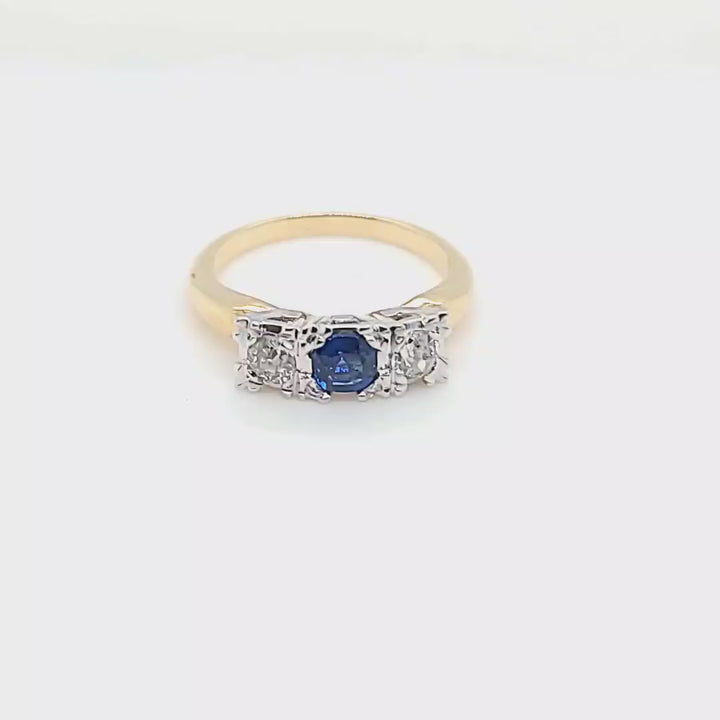 Sapphire and Diamond Ring