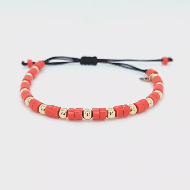 Carnelian Bead Bracelet