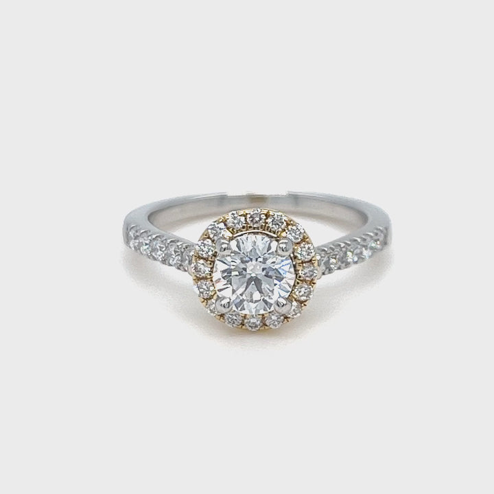 Diamond Halo Engagement Ring