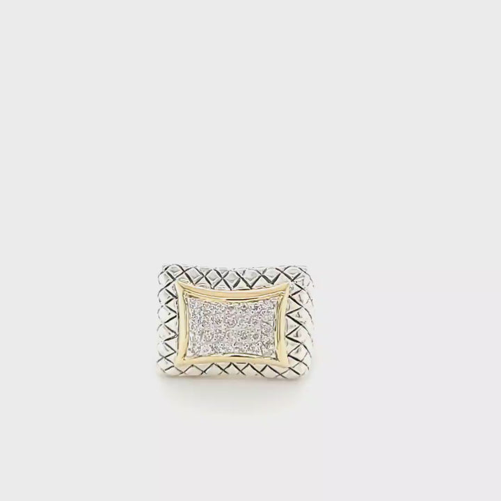 Pave Diamond Cushion Ring