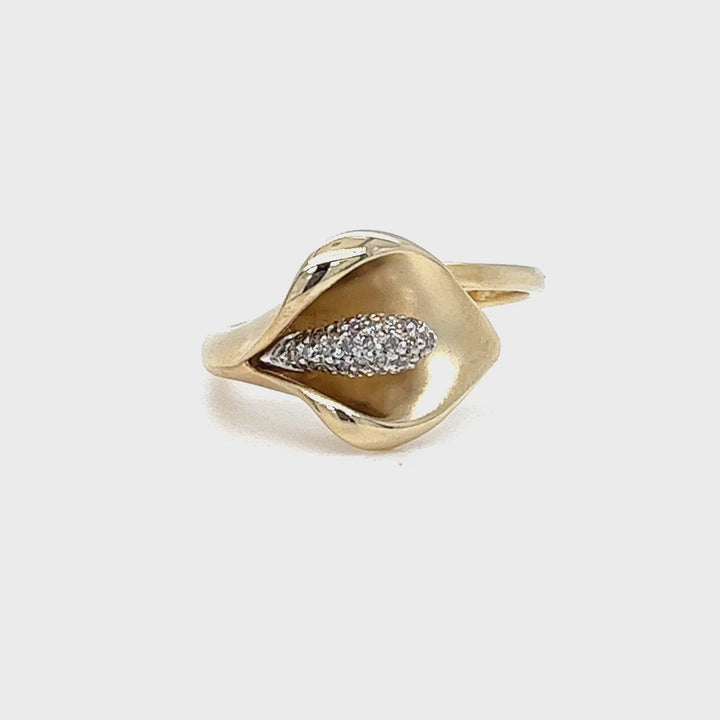 Diamond Calla Lily Ring