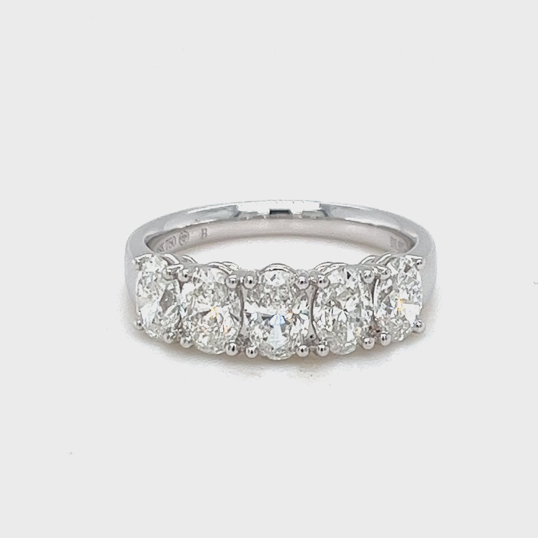 5 Oval Diamond Band