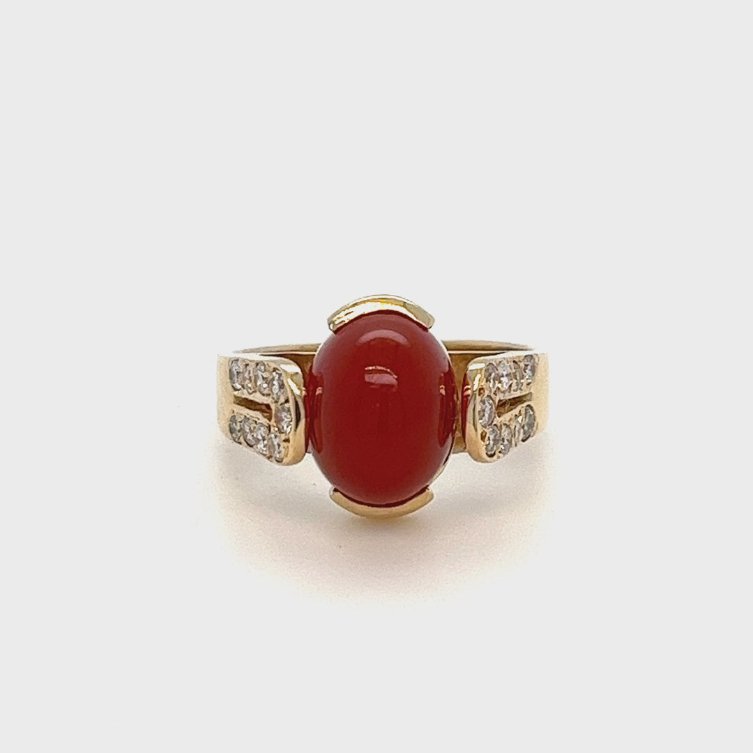 Carnelian Cabochon Ring