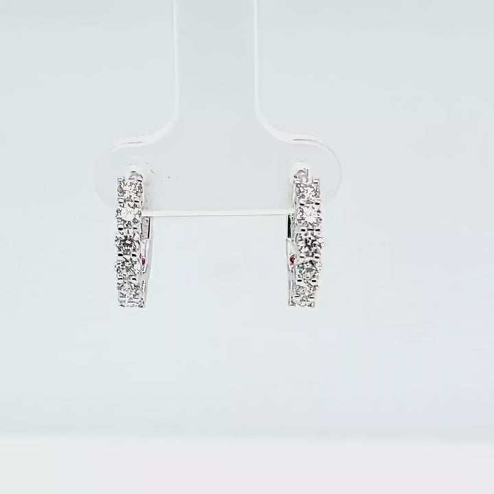 0.70 Carat Diamond Hoop Earrings