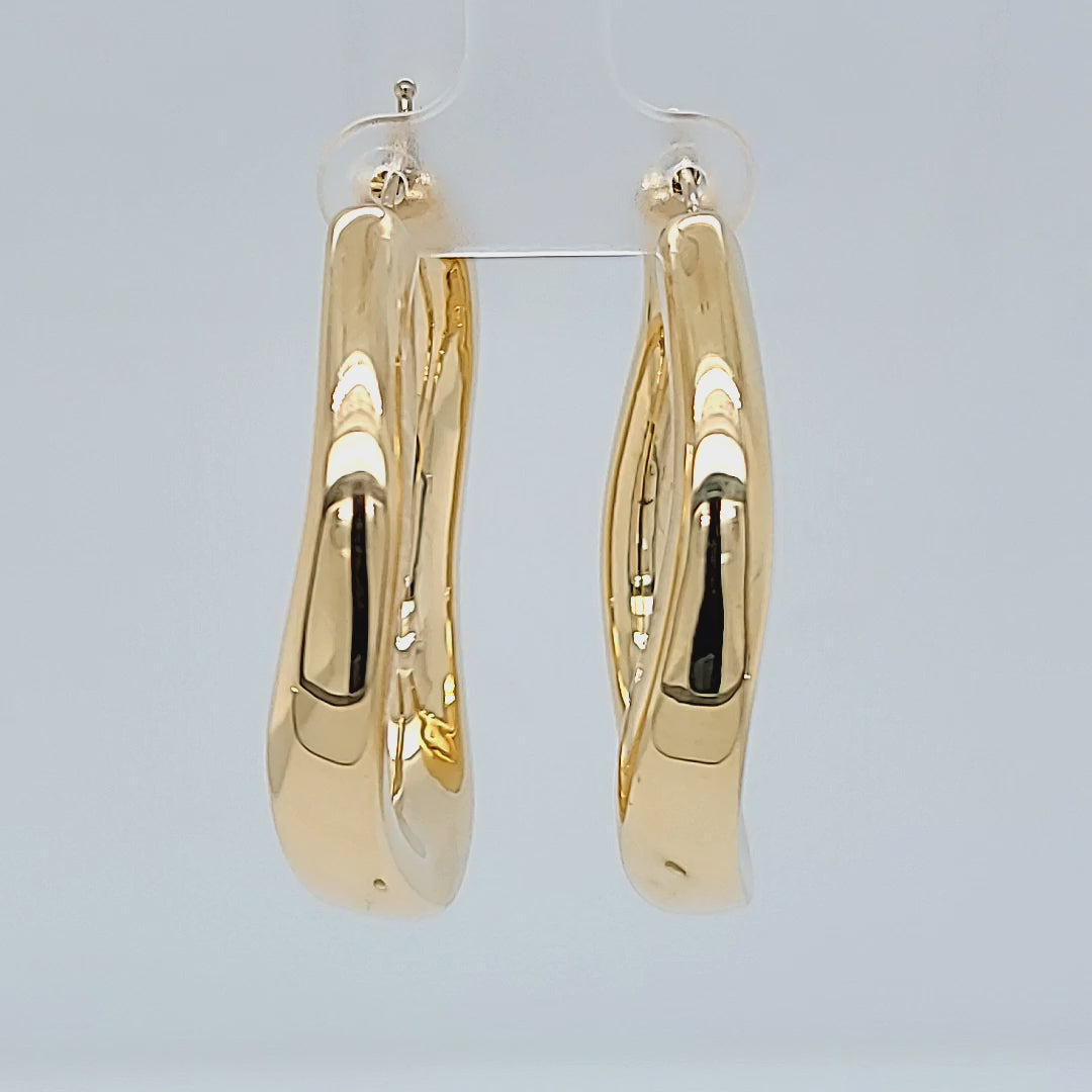 Electroform Wave Hoop Earrings