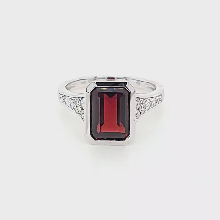 Garnet and Diamond Ring