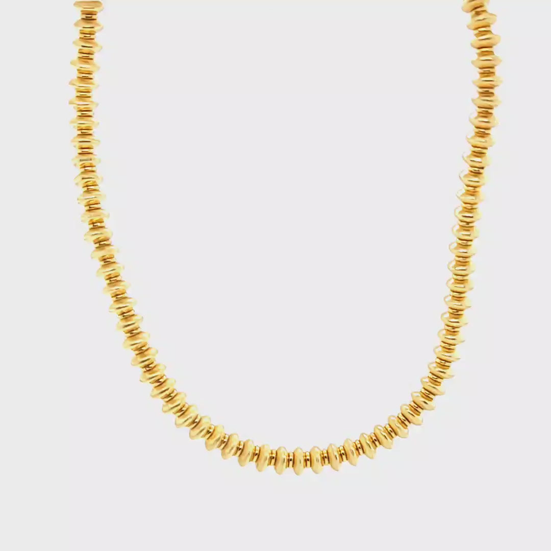 Satin Finish Yellow Gold Necklace