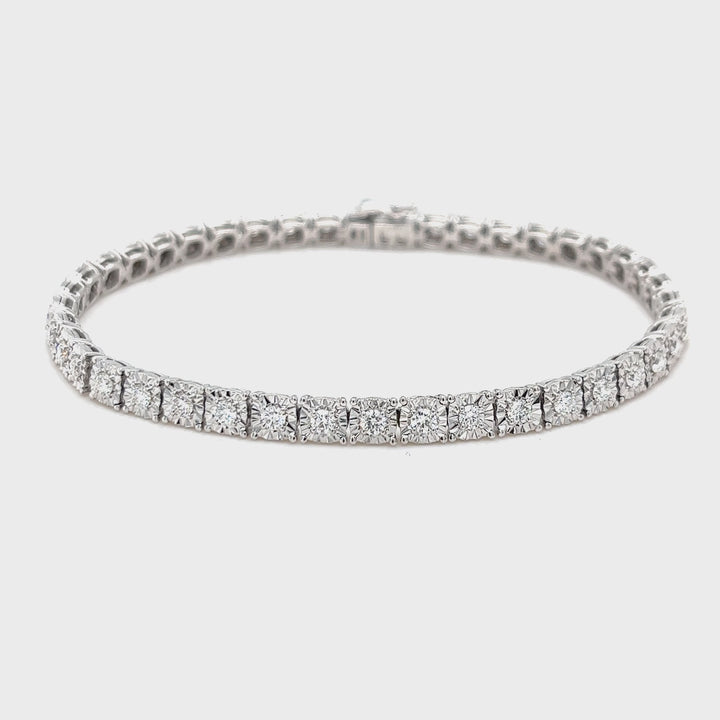 Illusion Set Diamond Line Bracelet