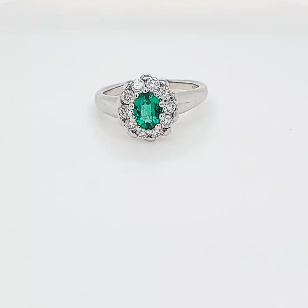 Emerald and Diamond Ring