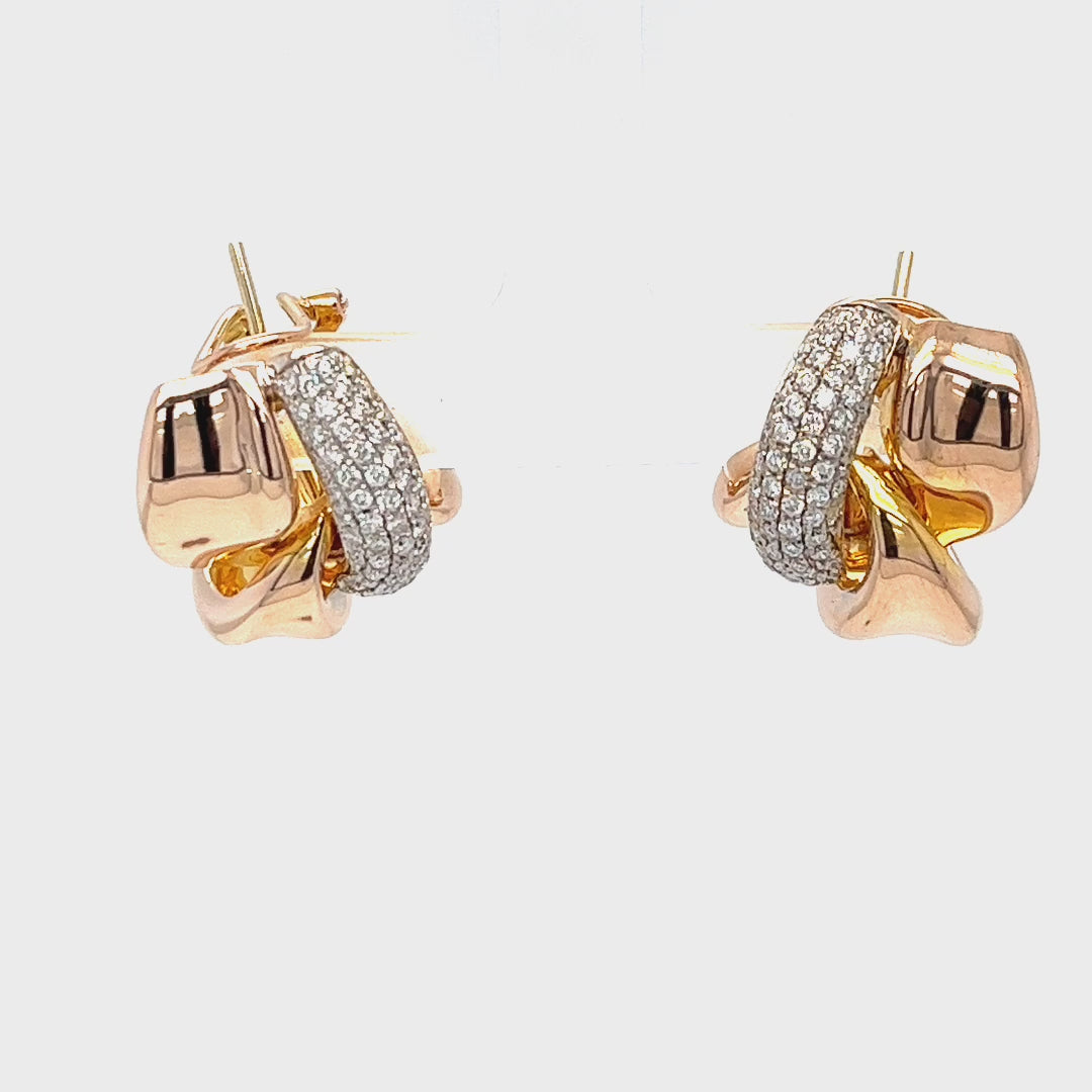 Diamond Rose Gold Earrings