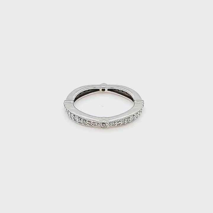 Pinched Diamond Wedding Band