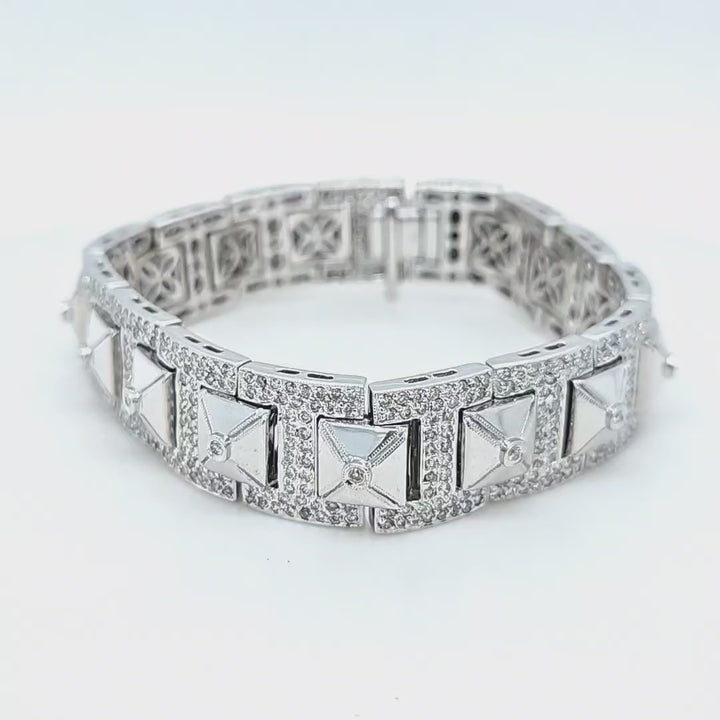 Diamond Pyramid Bracelet