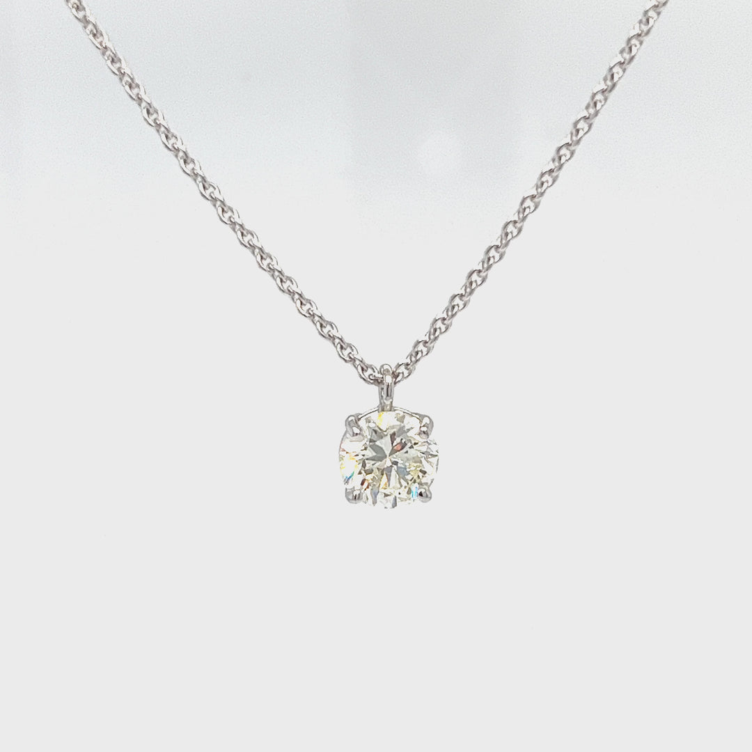 1.37CT Diamond Solitaire Necklace