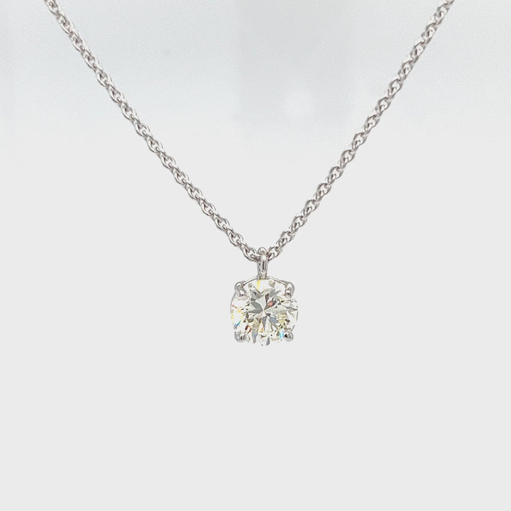 1.37CT Diamond Solitaire Necklace