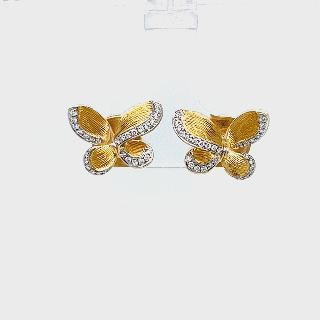 Diamond Butterfly Earrings