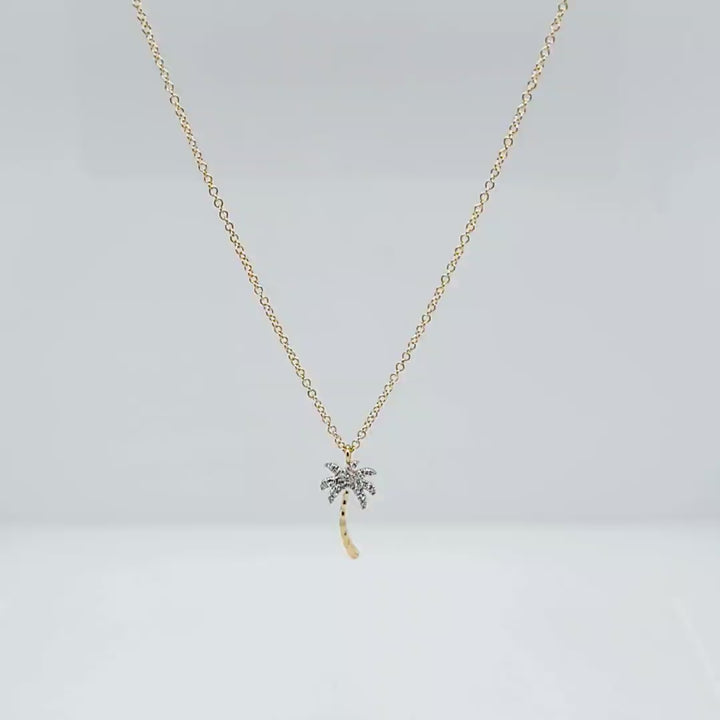 Diamond Palm Tree Necklace