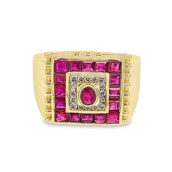 Estate-men's-ruby-and-diamond-ring