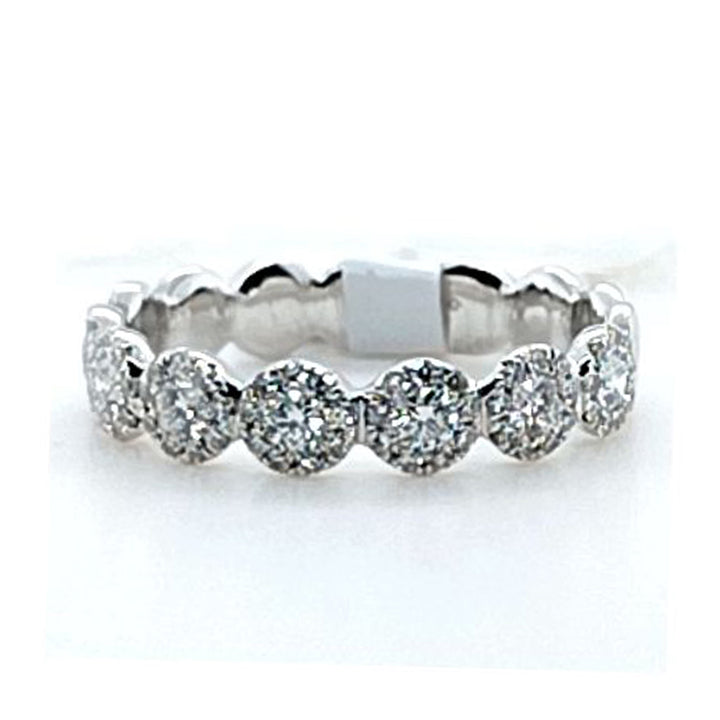 Diamond Band with Diamond Halos