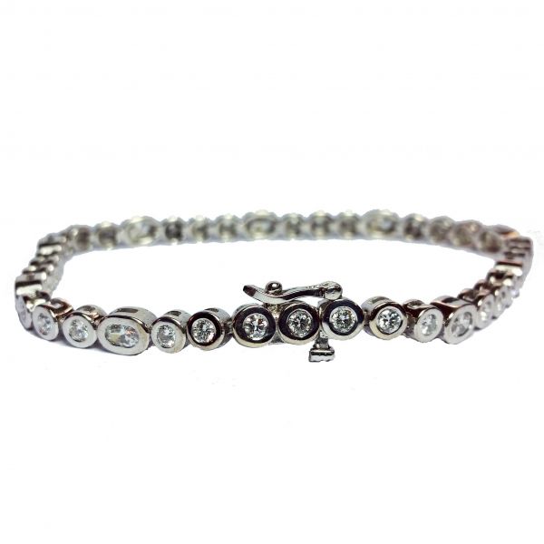 Bezel Set Diamond Bracelet