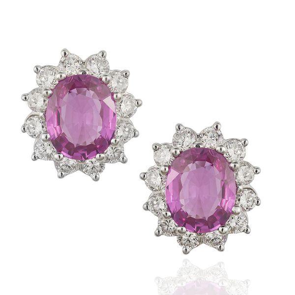 Pink-sapphire-earrings