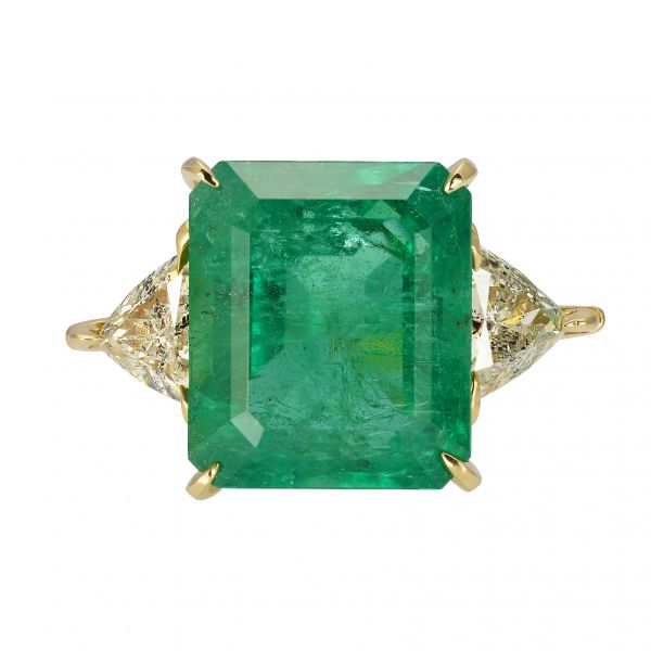 Zambian Emerald & Diamond Ring